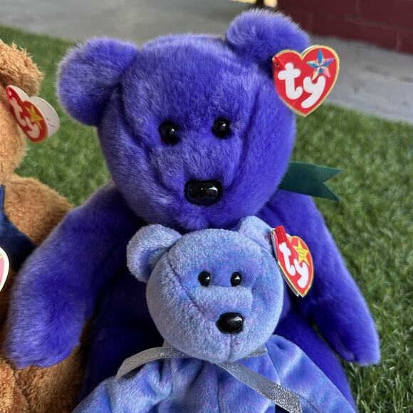 Ty Beanie Baby Buddy Plush Lot Of 6 Chubby 2 Fuzz Cranberry Employee - Picture 2 of 16